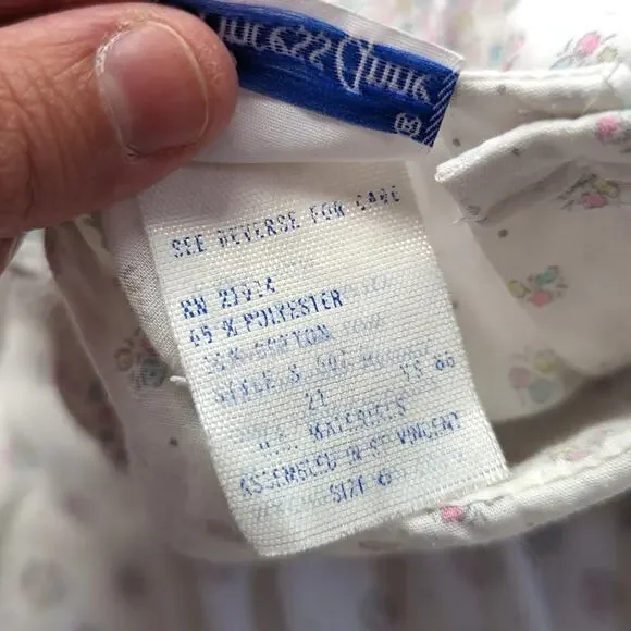 Vintage Princess Anne Dress Girls Size 6 Floral Smocked - Picture 7 of 8